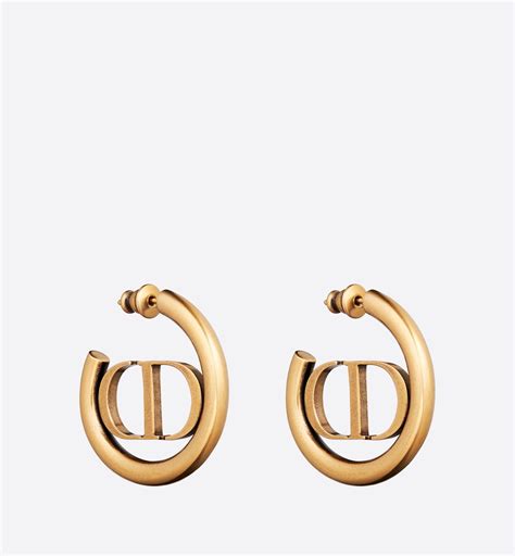 dior 30 montaigne hoop earrings|CHRISTIAN DIOR Metal 30 Montaigne Hoop Earrings Aged.